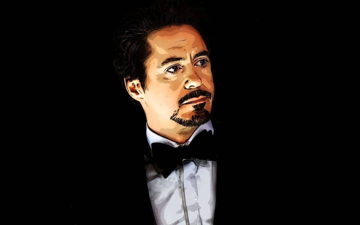 Robert Downey Jr. In Black Wallpaper