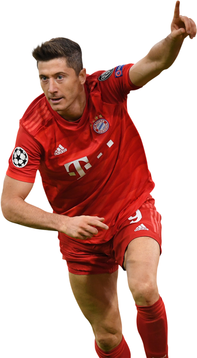 Robert Lewandowski Bayern Munich Action Shot PNG