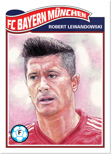 Robert Lewandowski Bayern Munich Card PNG