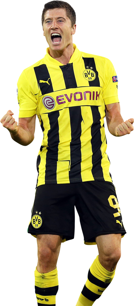 Robert Lewandowski Celebration Borussia Dortmund PNG