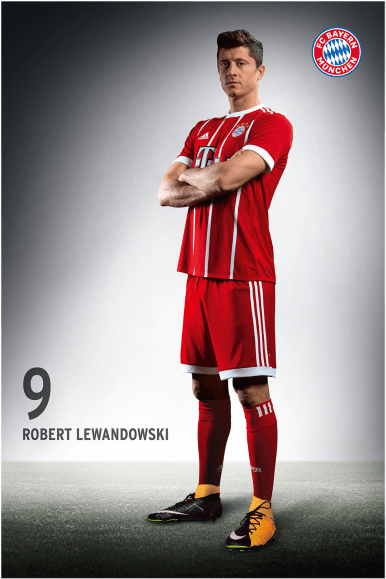 Robert Lewandowski F C Bayern Portrait PNG
