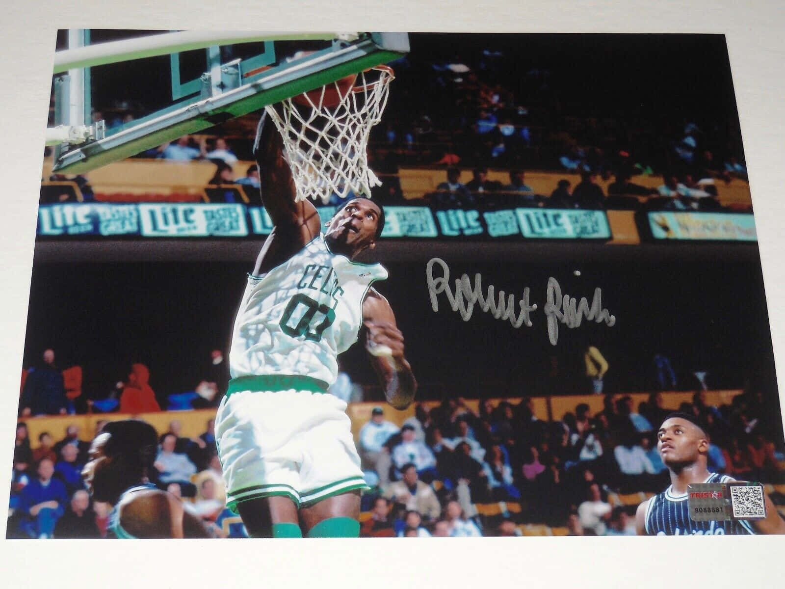 Robert Parish Autographed Basketball Poster Wallpaper