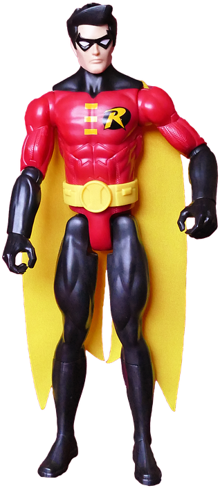 Robin Action Figure Standing PNG