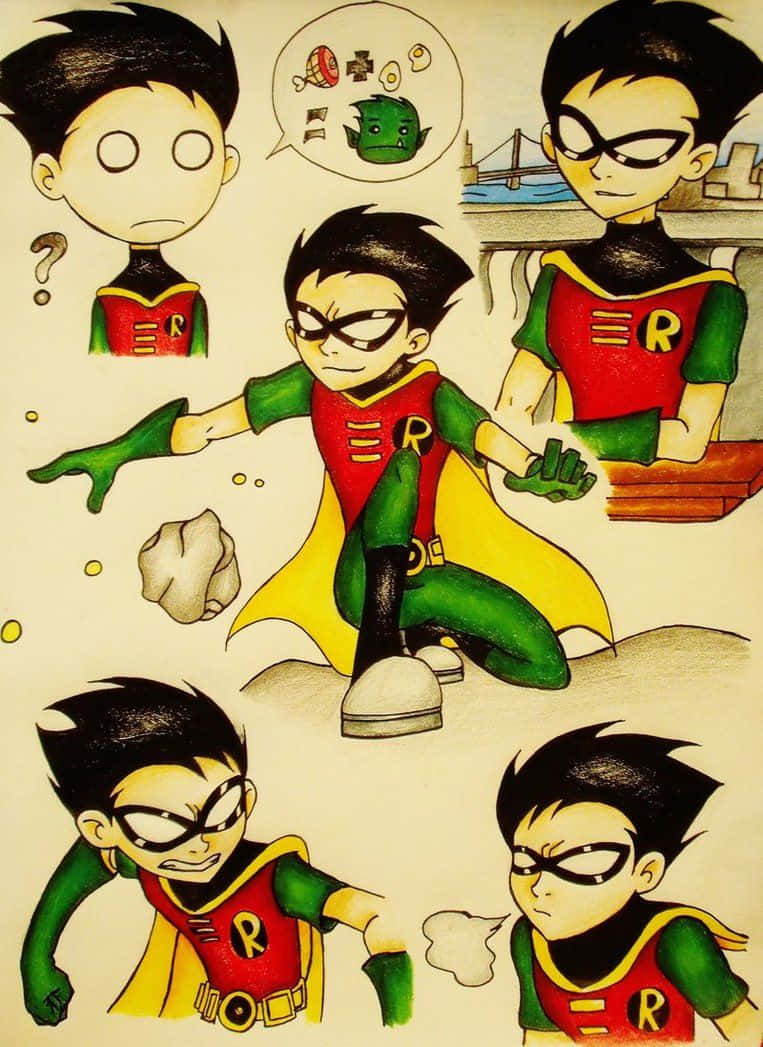 Robin_ Teen_ Titans_ Transformation_ Artwork.jpg Wallpaper