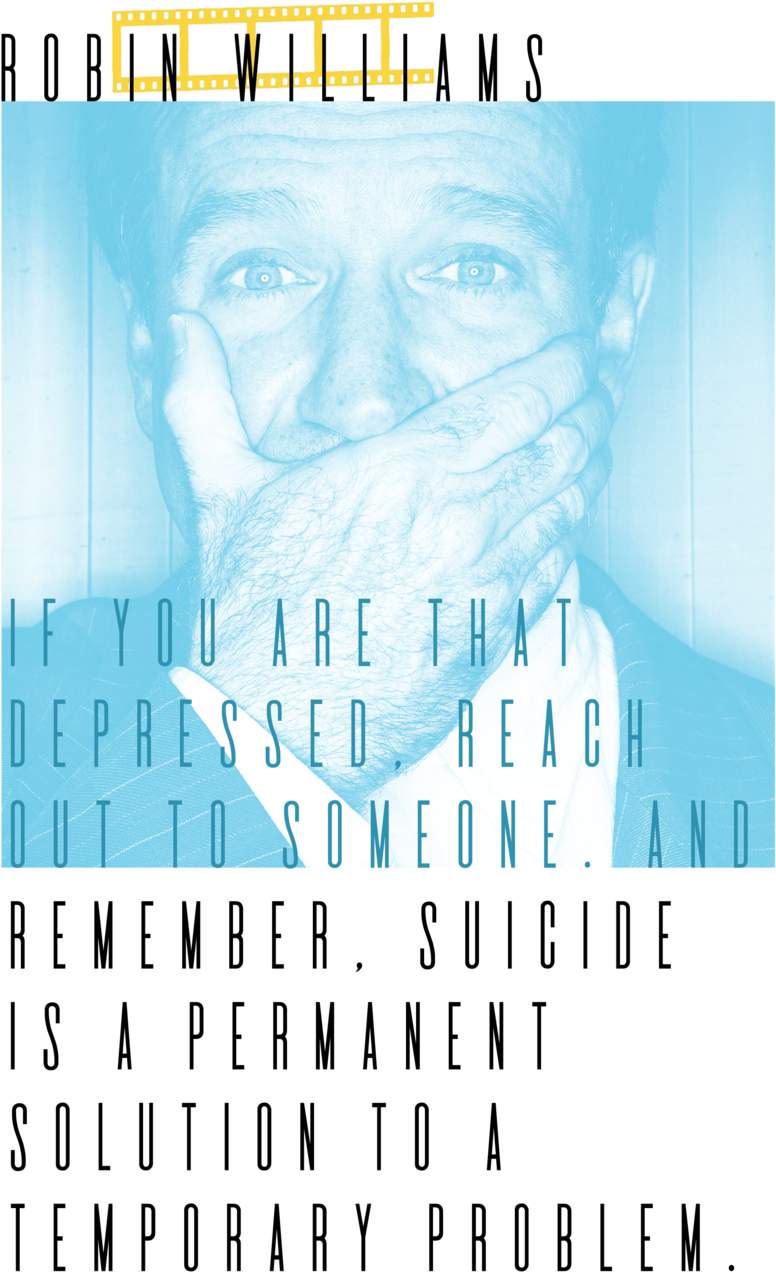 Robin Williams Mental Health Awareness PNG