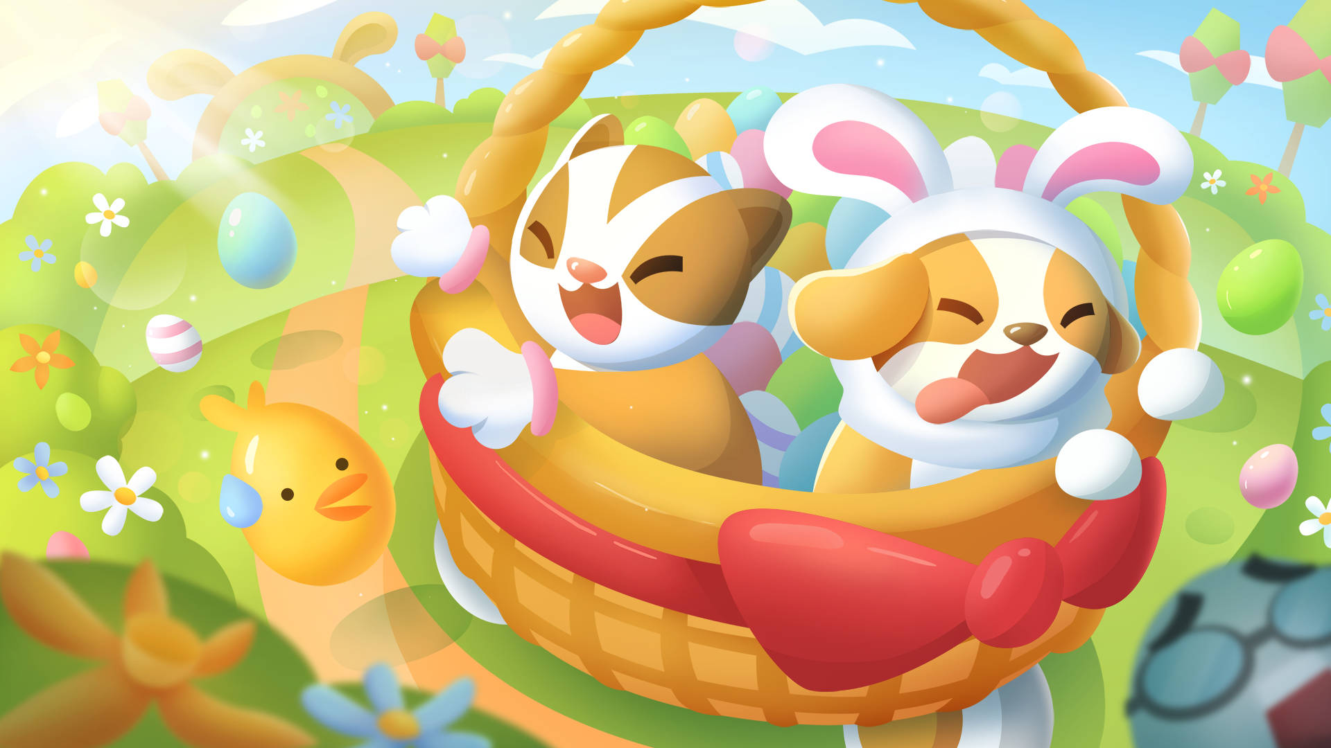 Adorable Easter Basket in Roblox Adopt Me Game Wallpaper