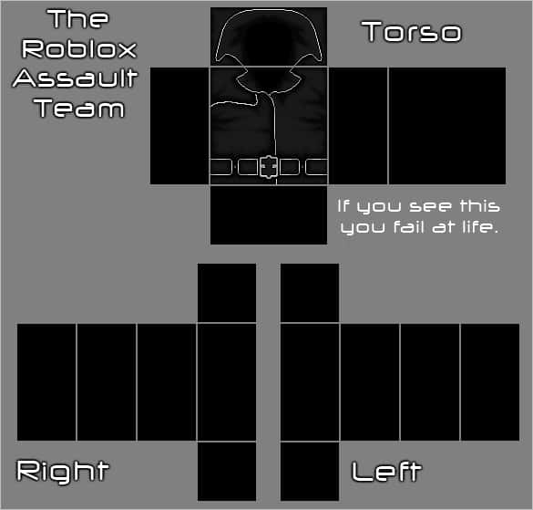 Roblox Assault Team Template PNG