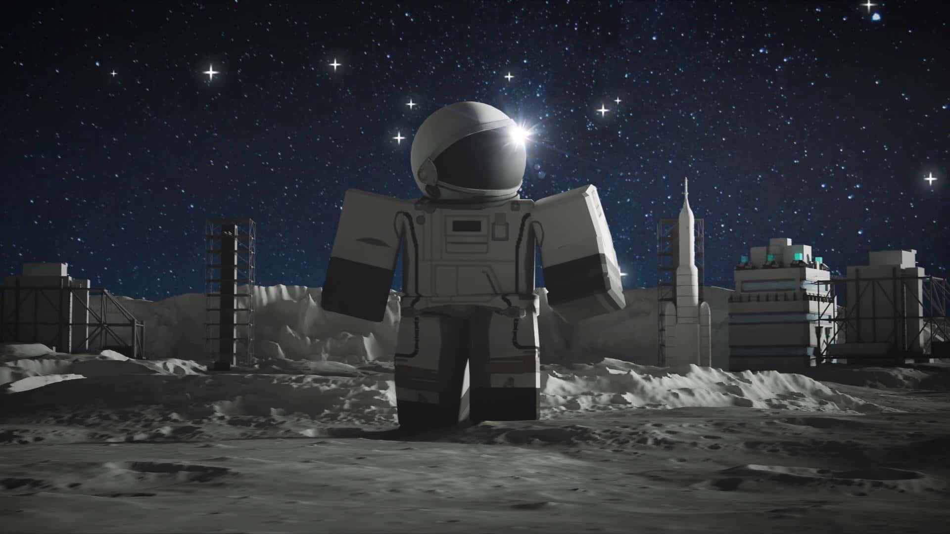 Astronot Roblox Di Basis Bulan Wallpaper