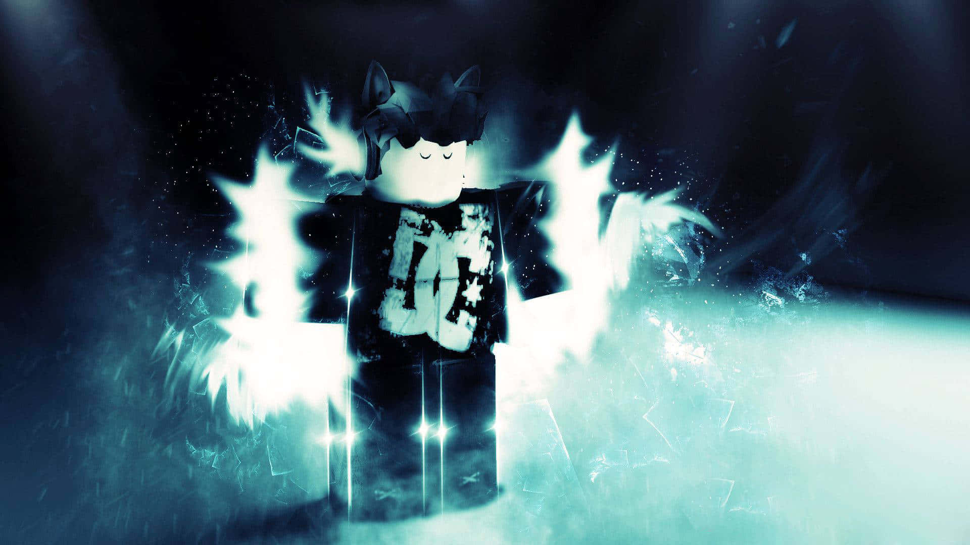 Download Dazzling Roblox Avatar In Action Wallpaper