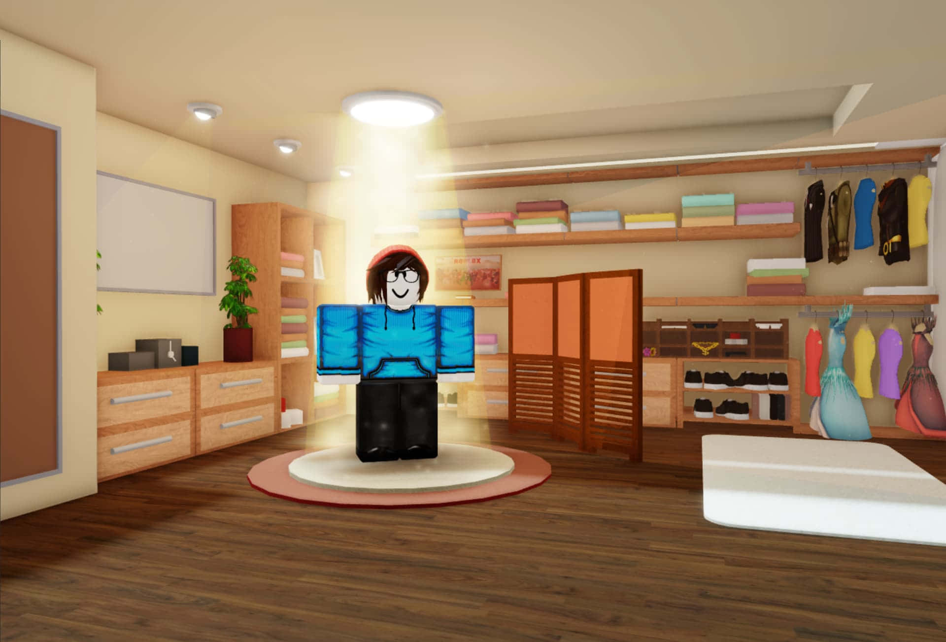 A Lego Room With A Person Standing In It