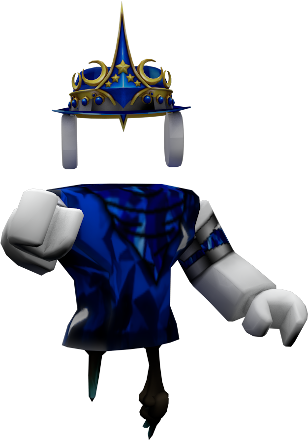 Roblox Avatarwith Crownand Cape PNG