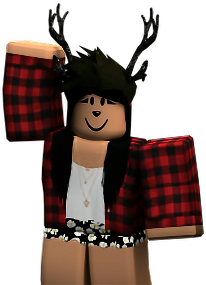 Roblox Avatarwith Deer Antlers PNG