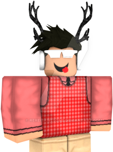 Roblox Characterwith Headphonesand Antlers PNG