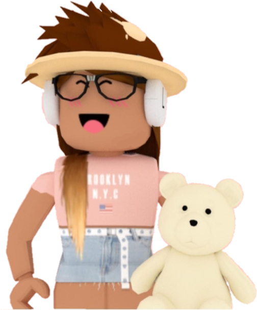 Roblox Avatarwith Teddy Bear PNG