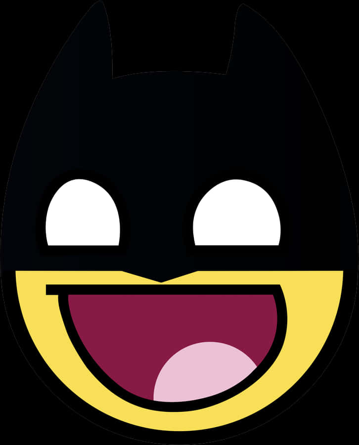 Roblox Batman Smile Face Graphic PNG