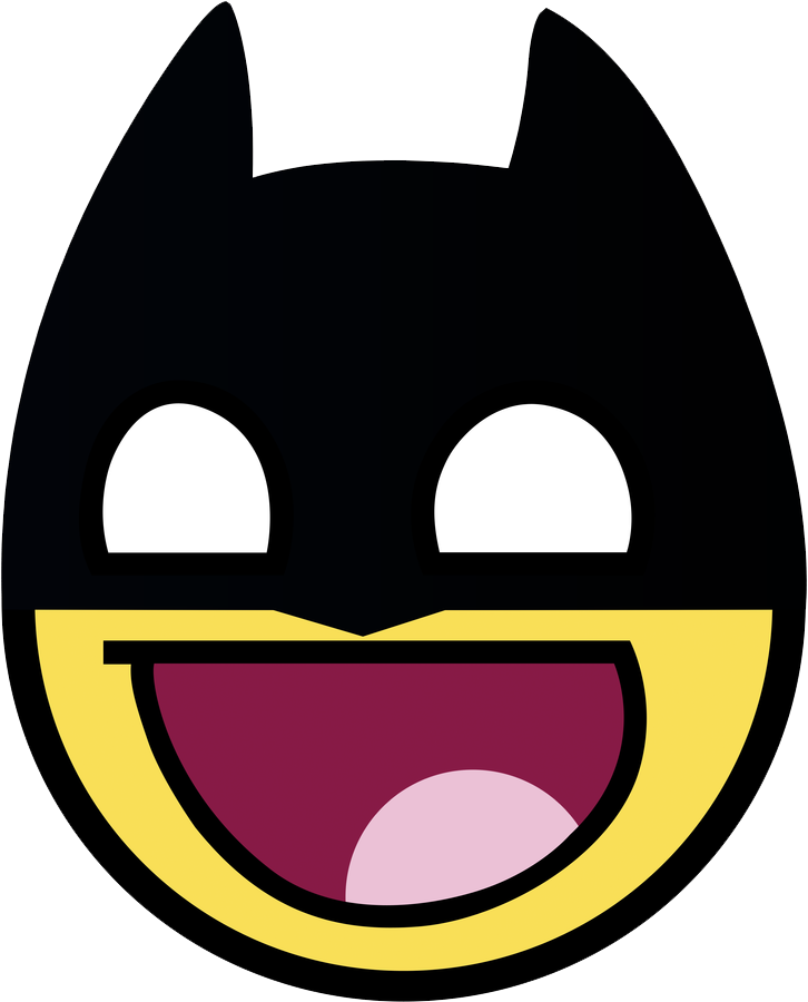 Roblox Batman Smiley Face Graphic PNG