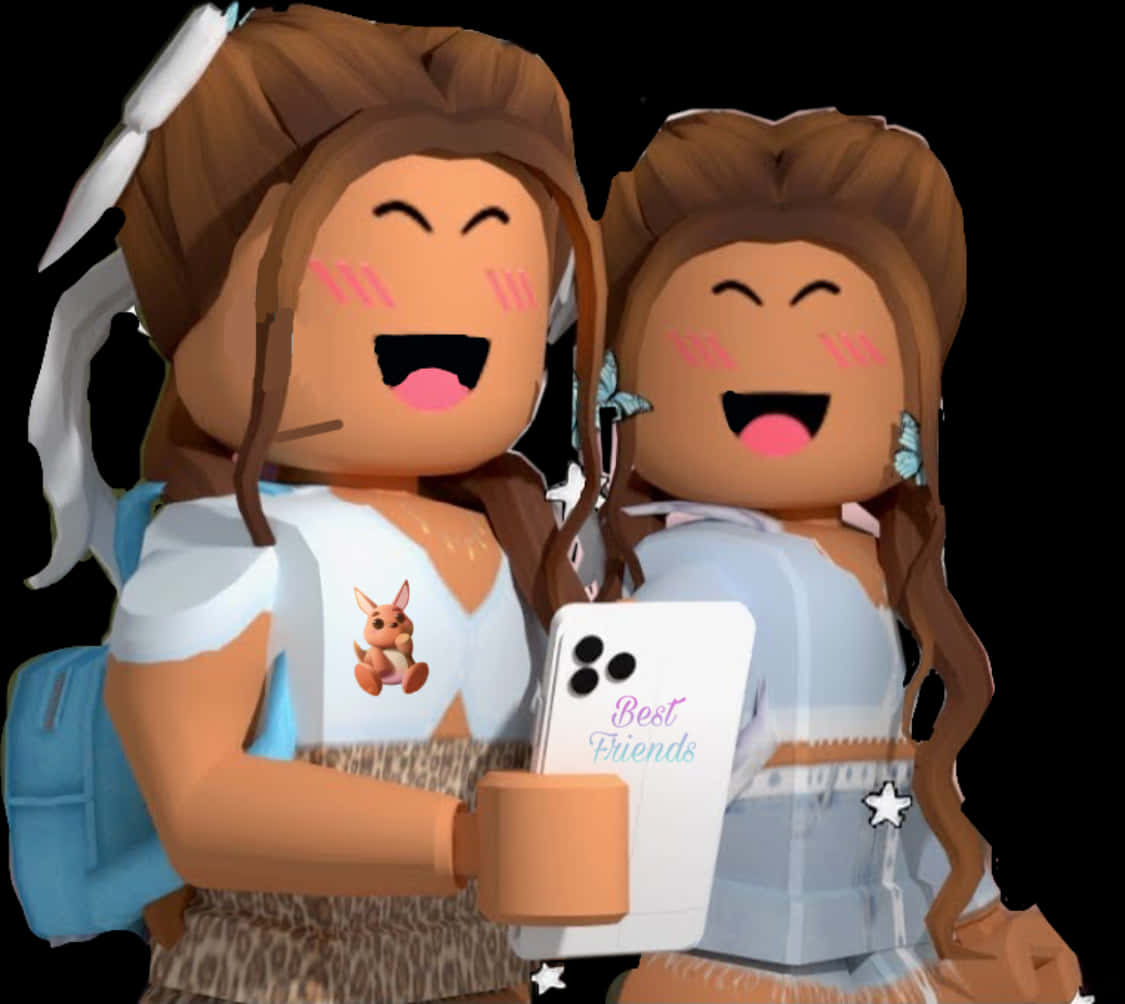 These two best friends are hanging out in Roblox!