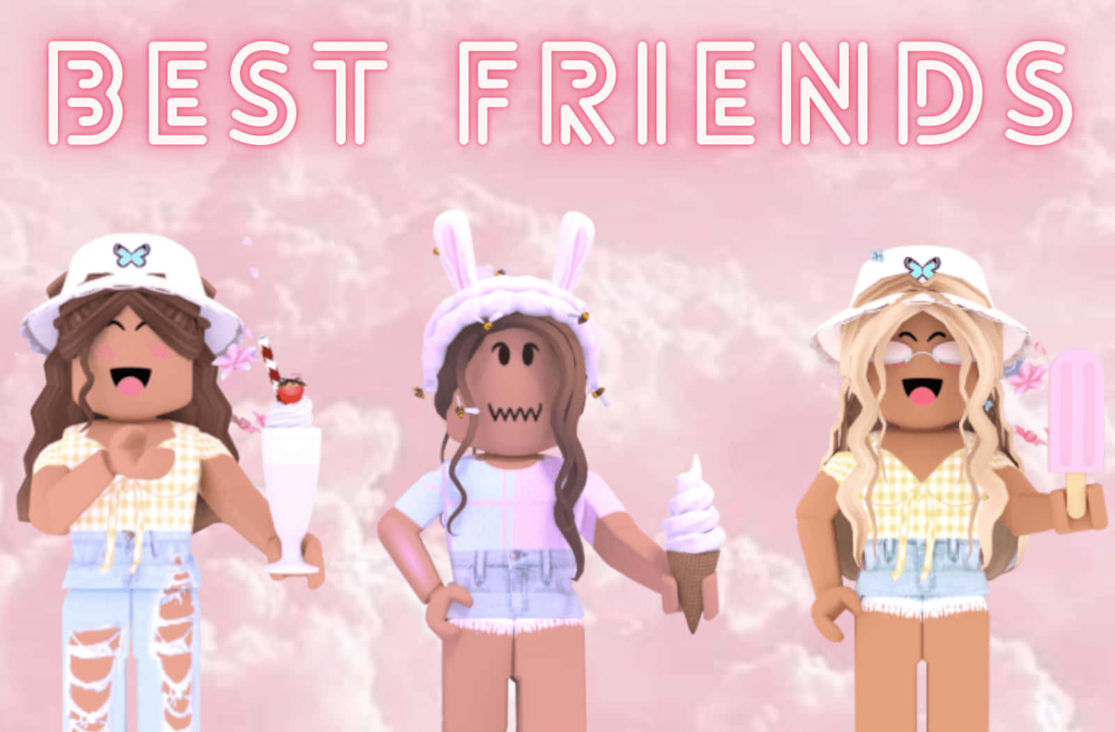 Best friends forever playing the intense and fun game of Roblox!