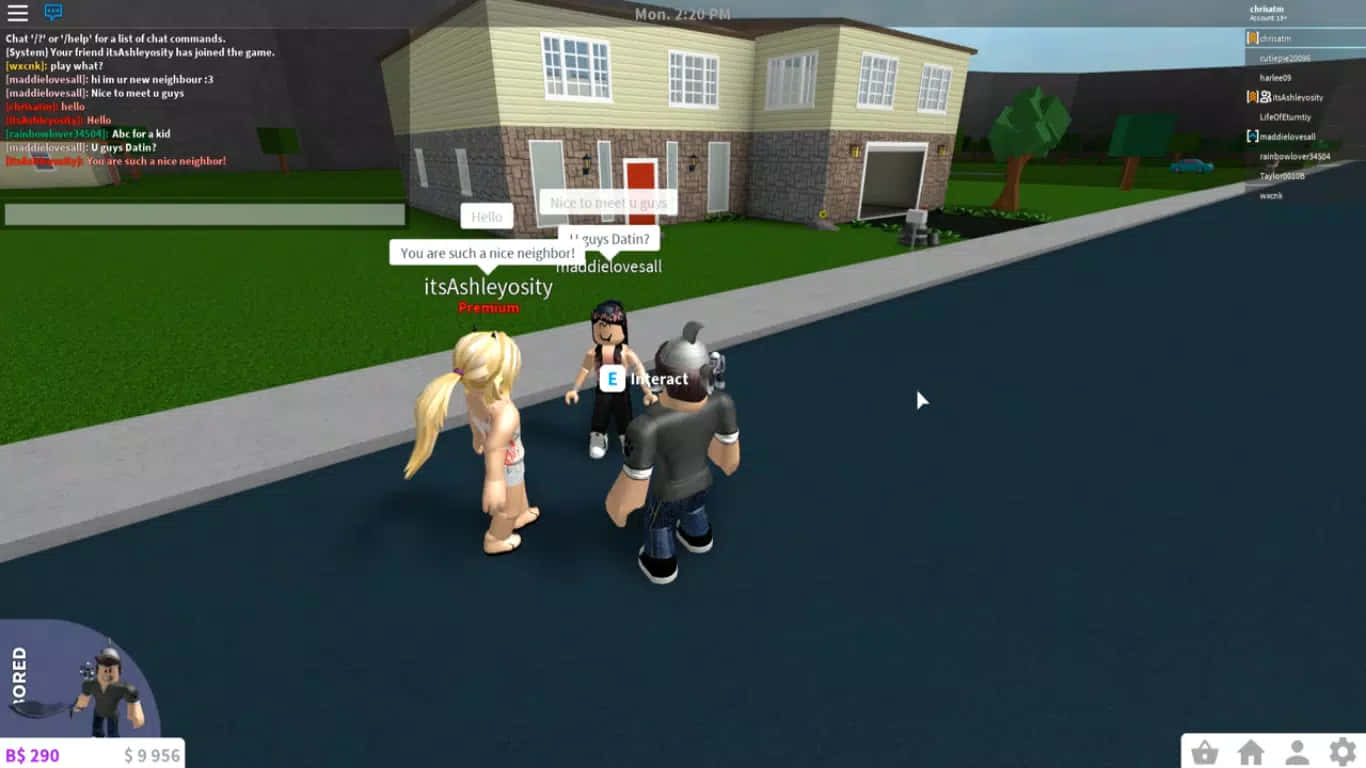 A Screenshot Of A Virtual World With People Walking In The Street Wallpaper