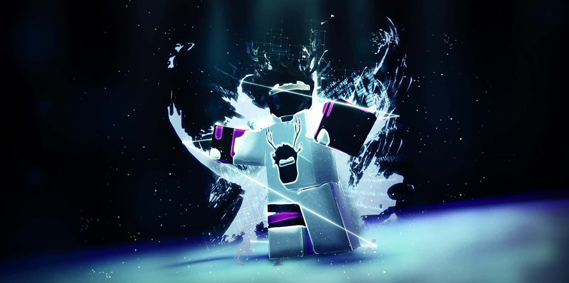 Download Red, Blue, And Purple Cool Roblox Wallpaper