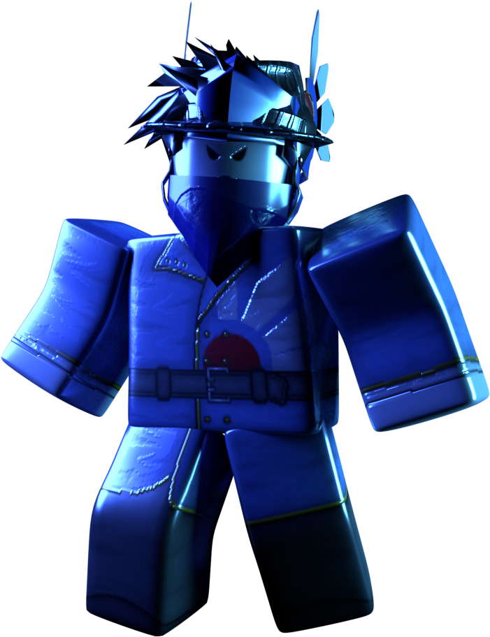 Roblox Blue Character Render PNG