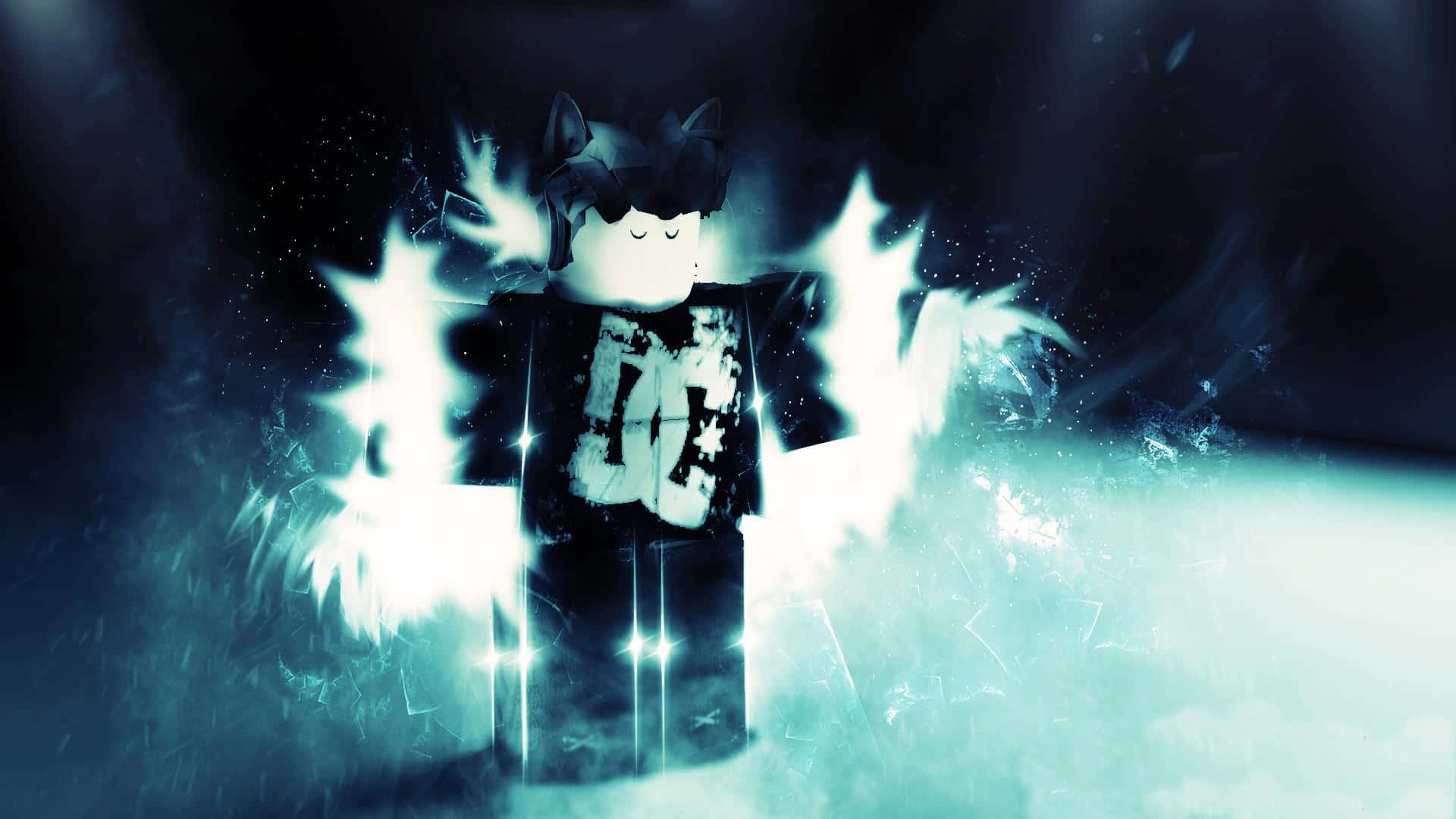 "Welcome to the amazing world of Roblox Blue!" Wallpaper
