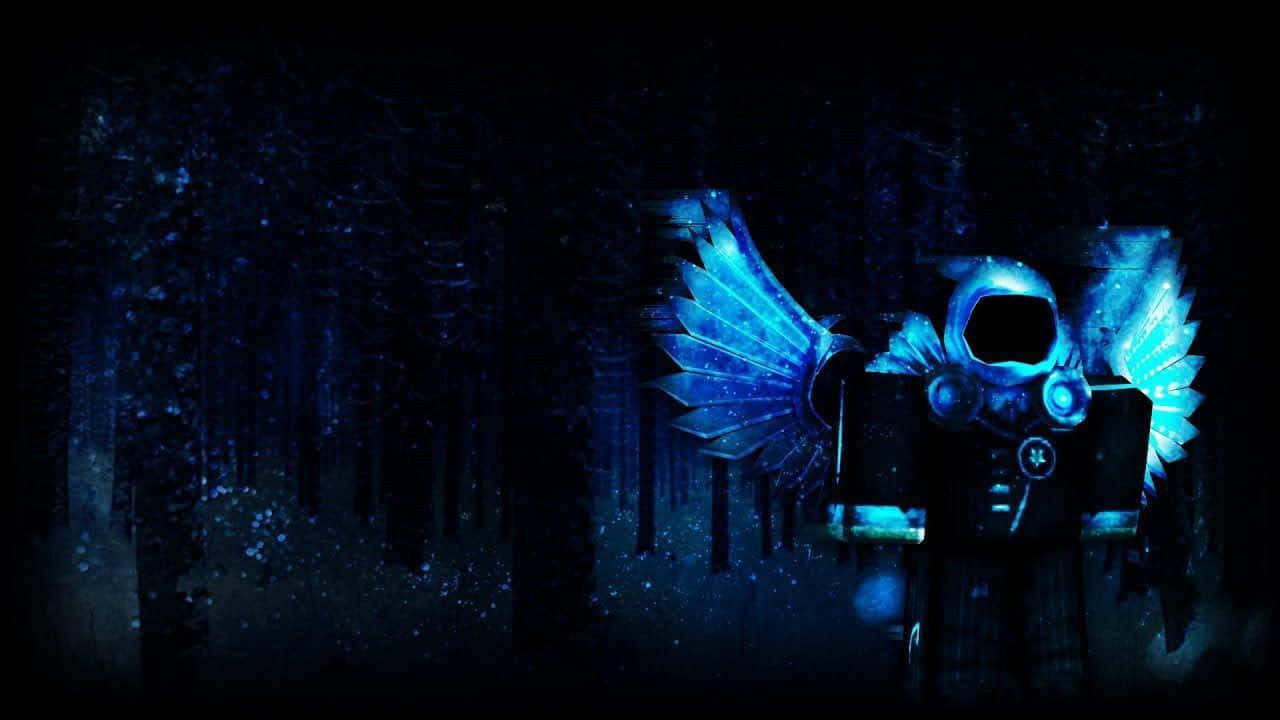 Male Character Roblox Blue Wings Wallpaper