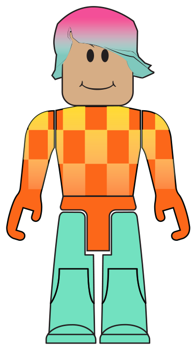Colorful Roblox Avatar Sticker PNG