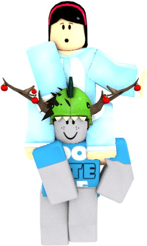 Roblox Character Festive Outfit Reindeer Hat PNG