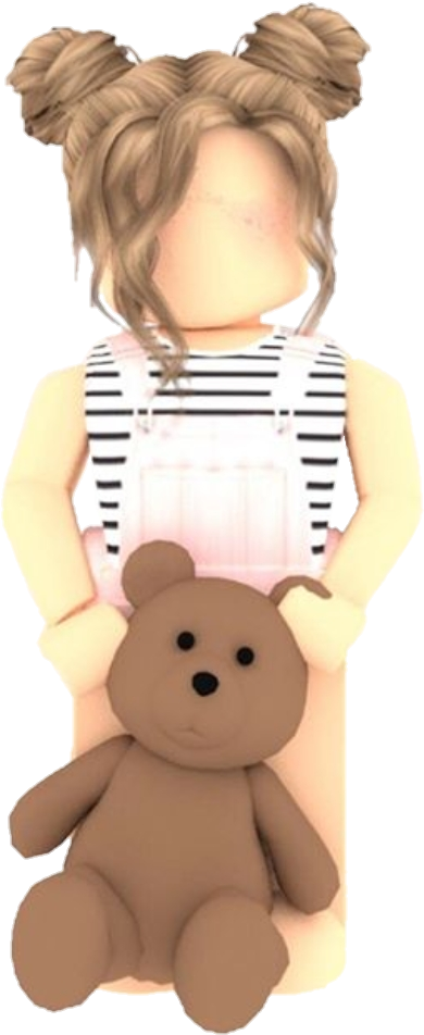 Roblox Character Holding Teddy Bear PNG