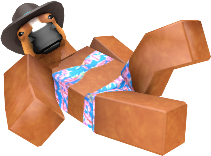 Roblox Character Lying Down With Hat PNG