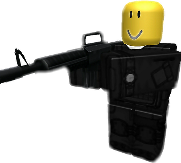 Roblox Character With Gun PNG