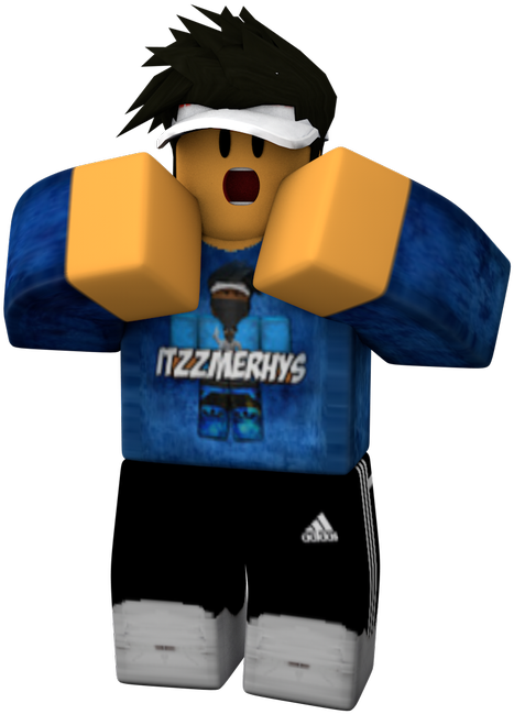 Download Roblox Characterin Blue Outfit | Wallpapers.com