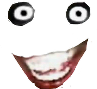 Roblox Face Distorted Smile PNG