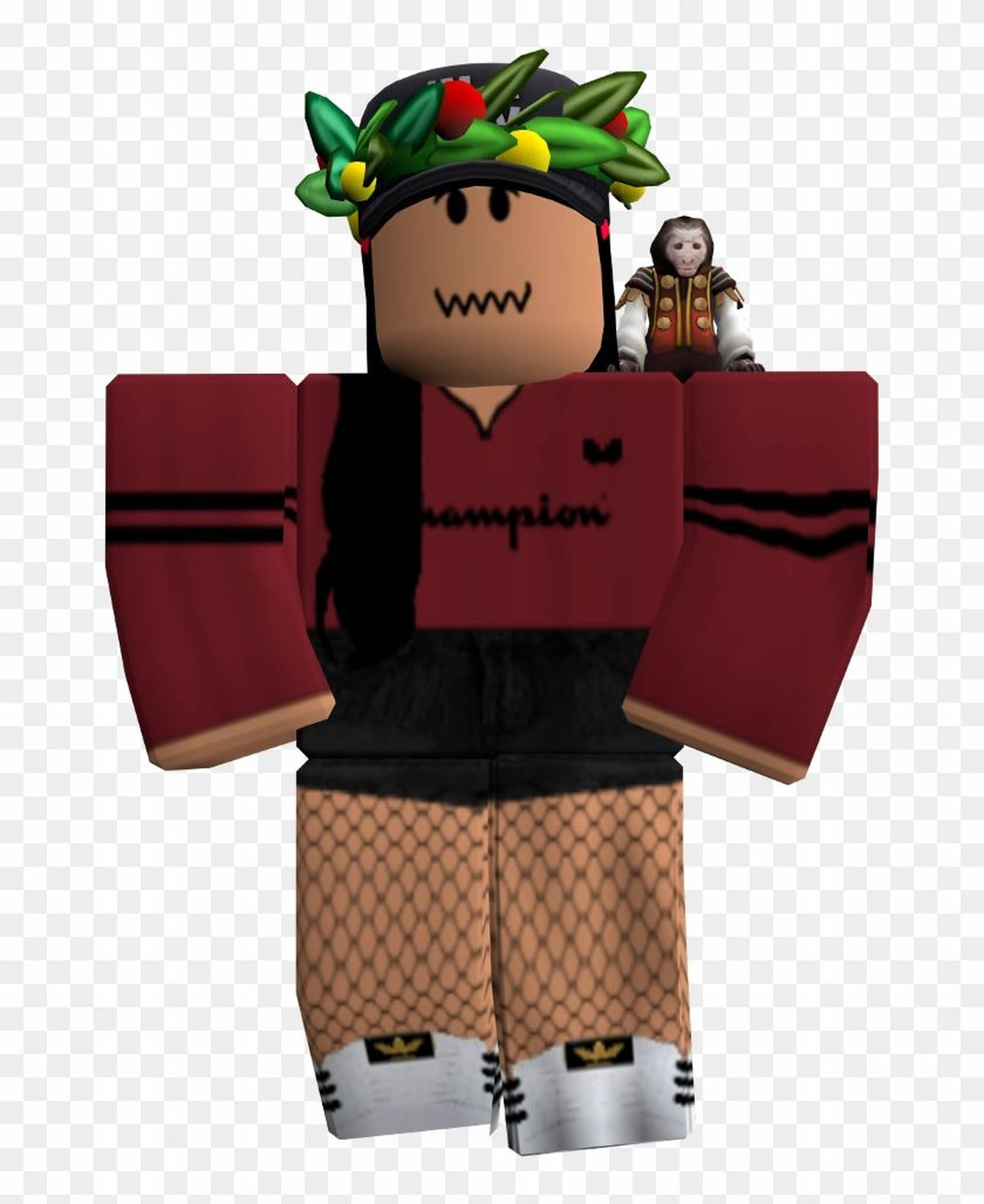 Roblox Girl With Monkey Wallpaper