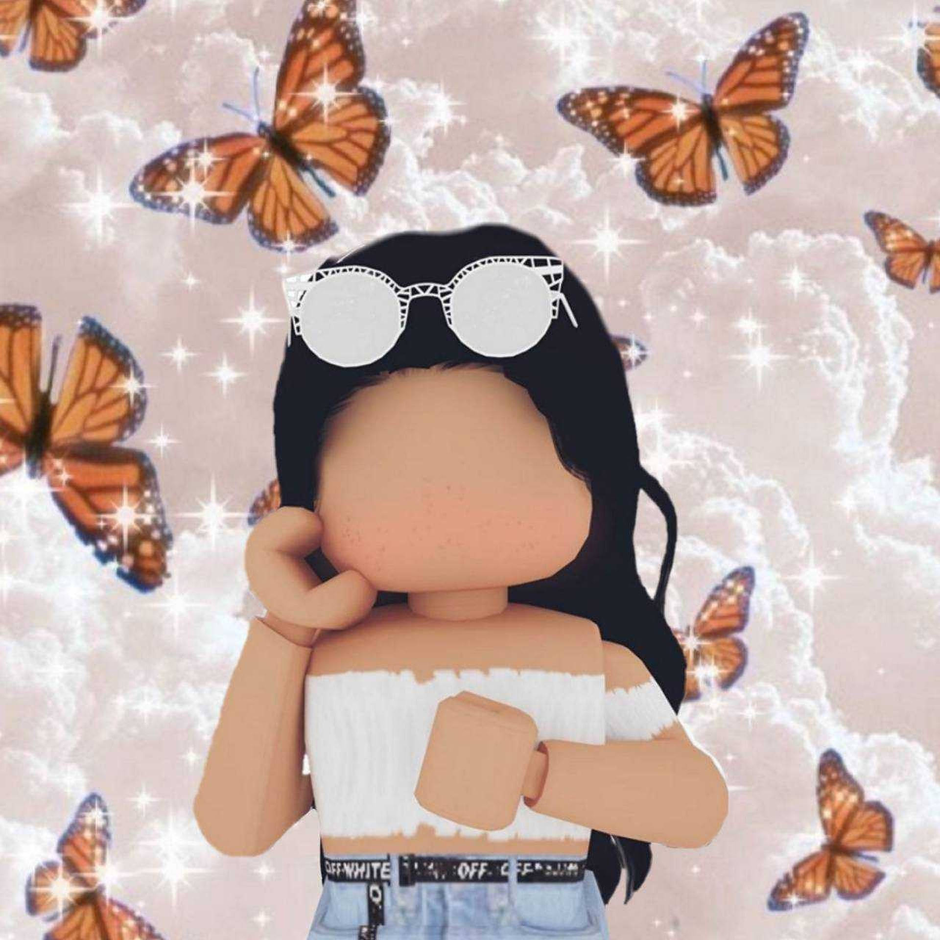 Roblox Girl With White Top Wallpaper