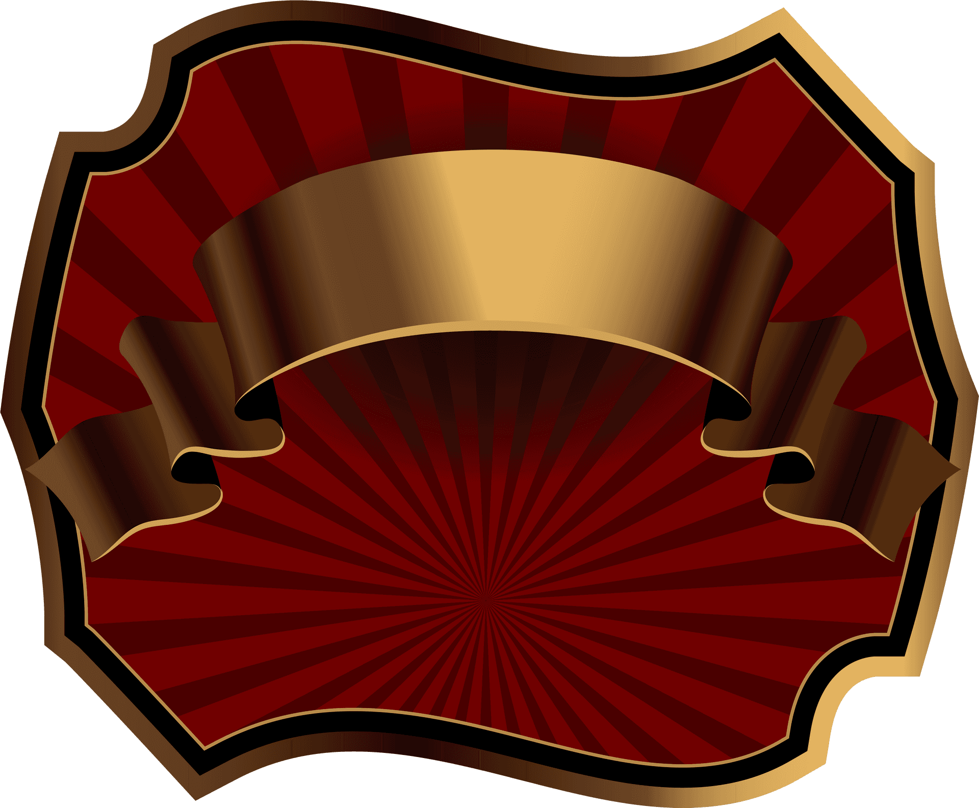 Roblox Golden Red Badge Design PNG