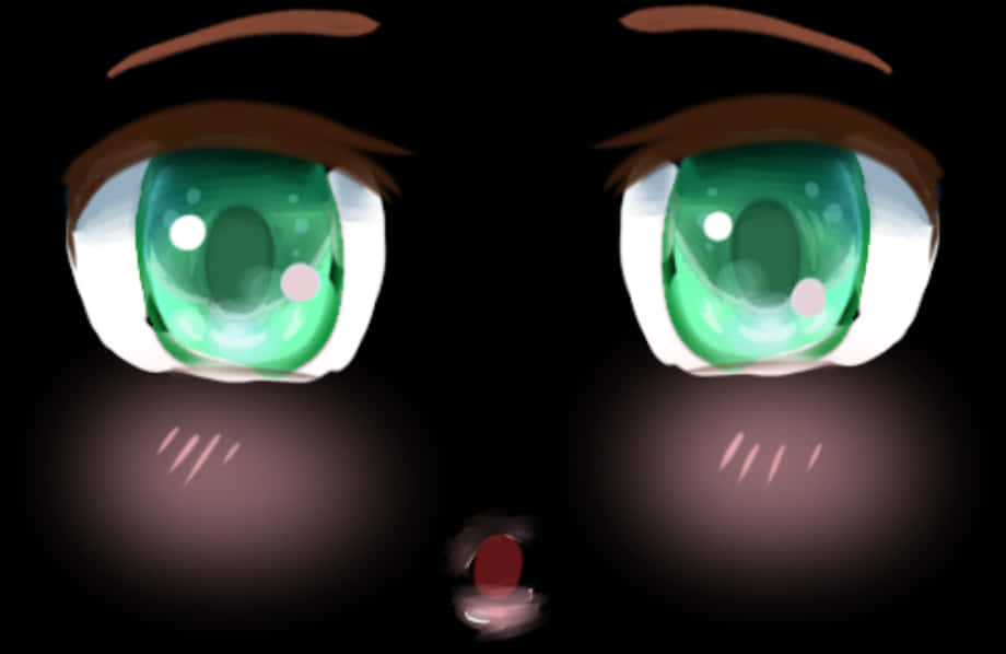 Roblox Green Eyes Face Art PNG