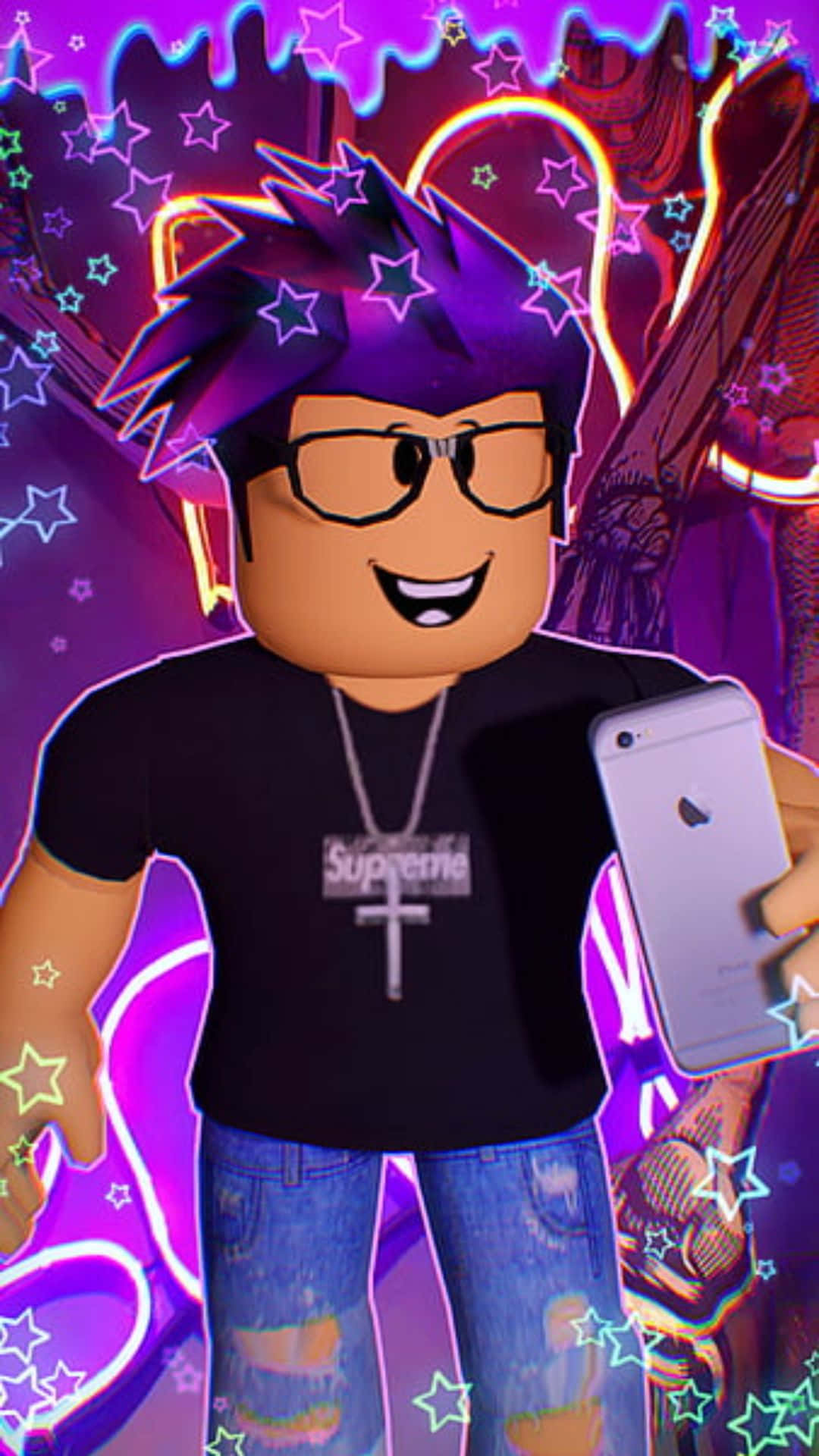Download Roblox Cool Guy Character Iphone Wallpaper