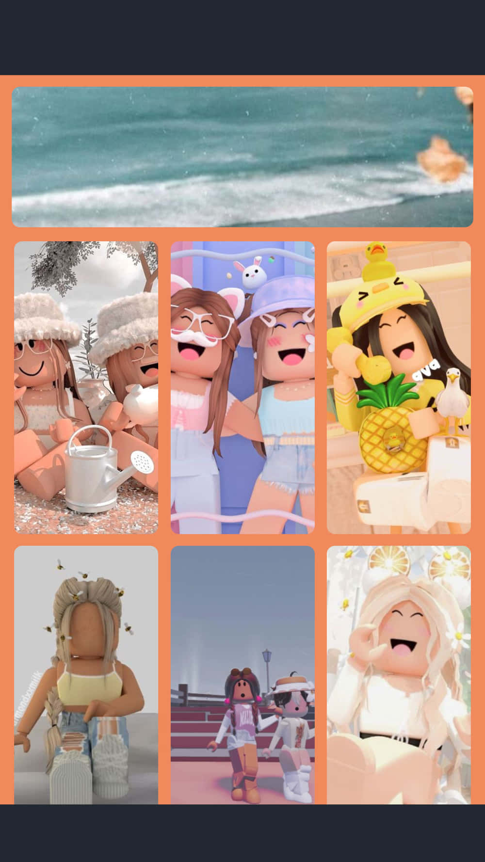 Download Aesthetic Roblox Girls Collage Wallpaper