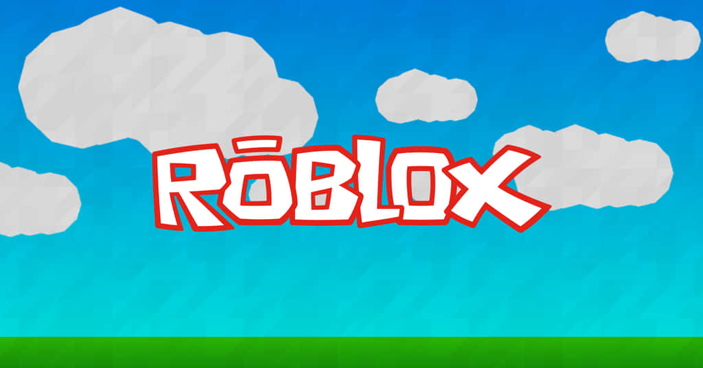 Cute Roblox Logo On The Sky Wallpaper
