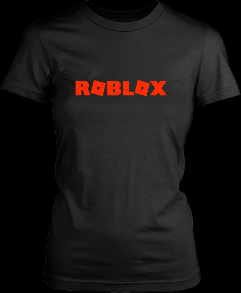 Roblox Logo Black T Shirt PNG