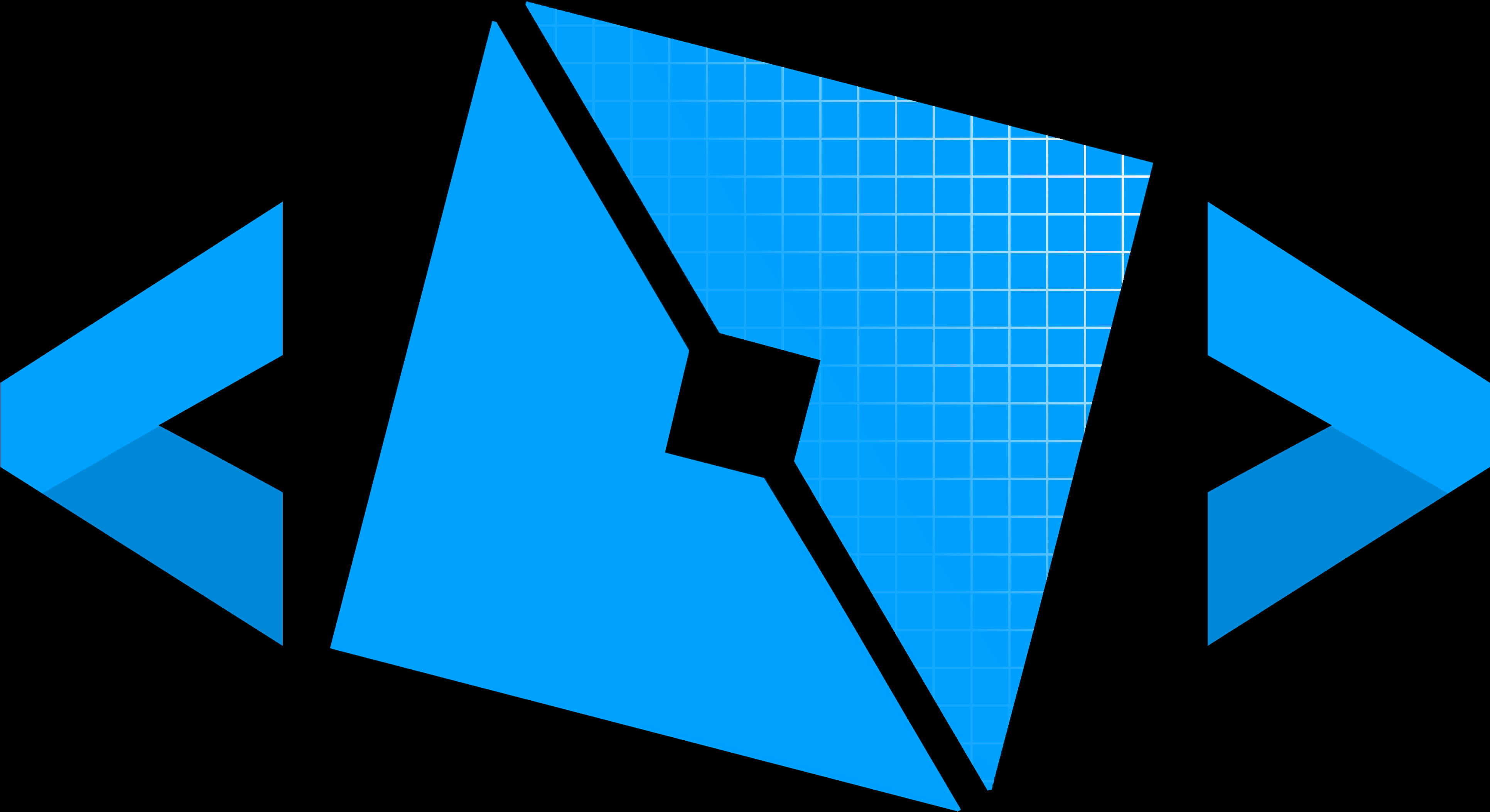 Roblox Logo Blue Grid Design PNG