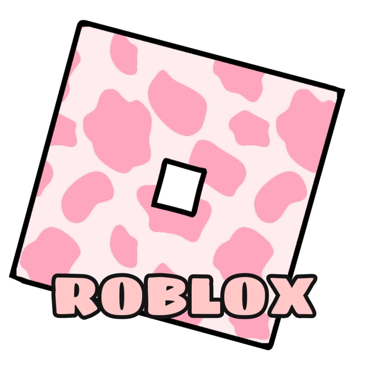 Pink Animal Print Roblox Logo Wallpaper