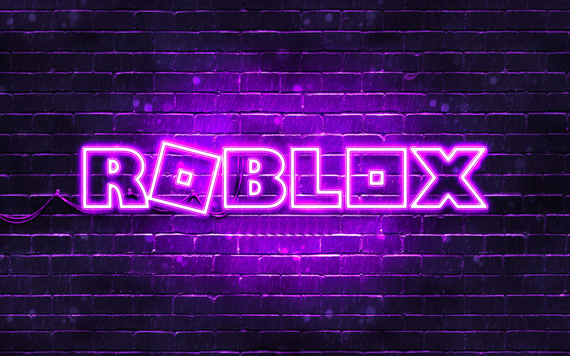 Download Purple Neon Roblox Logo Wallpaper