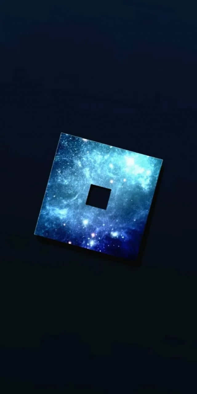 Glittering Blue Roblox Logo Wallpaper