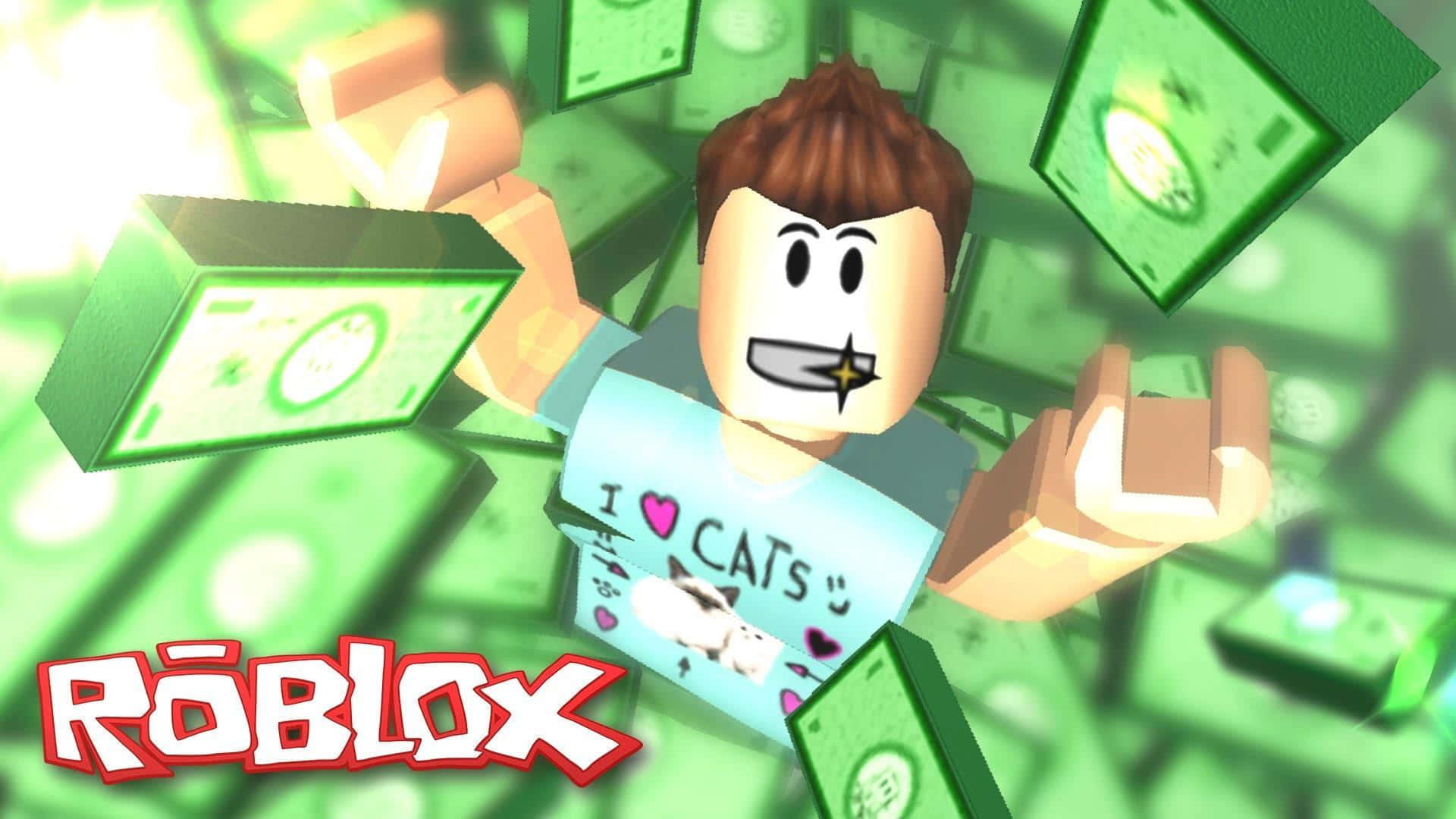 The Logo of the Popular Free Online Multiplayer Game, Roblox Wallpaper
