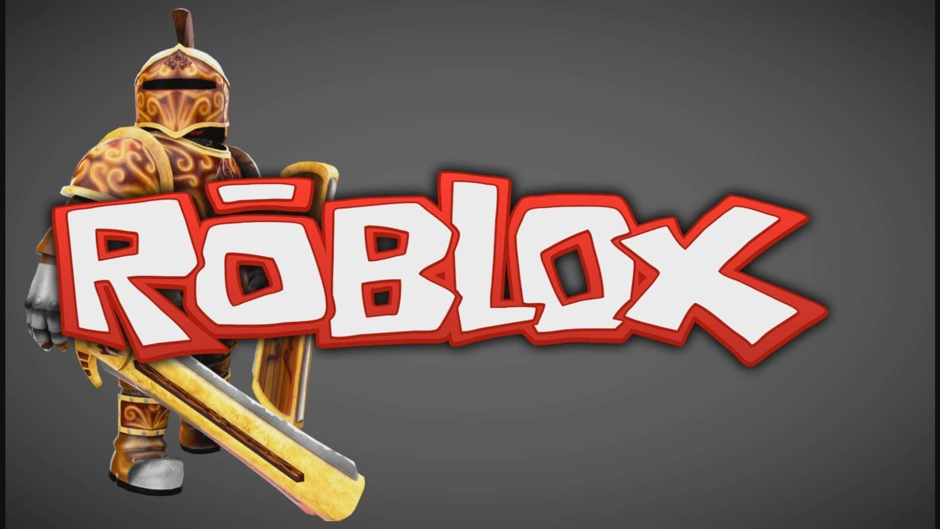 Roblox Logo And Knight Armor Wallpaper