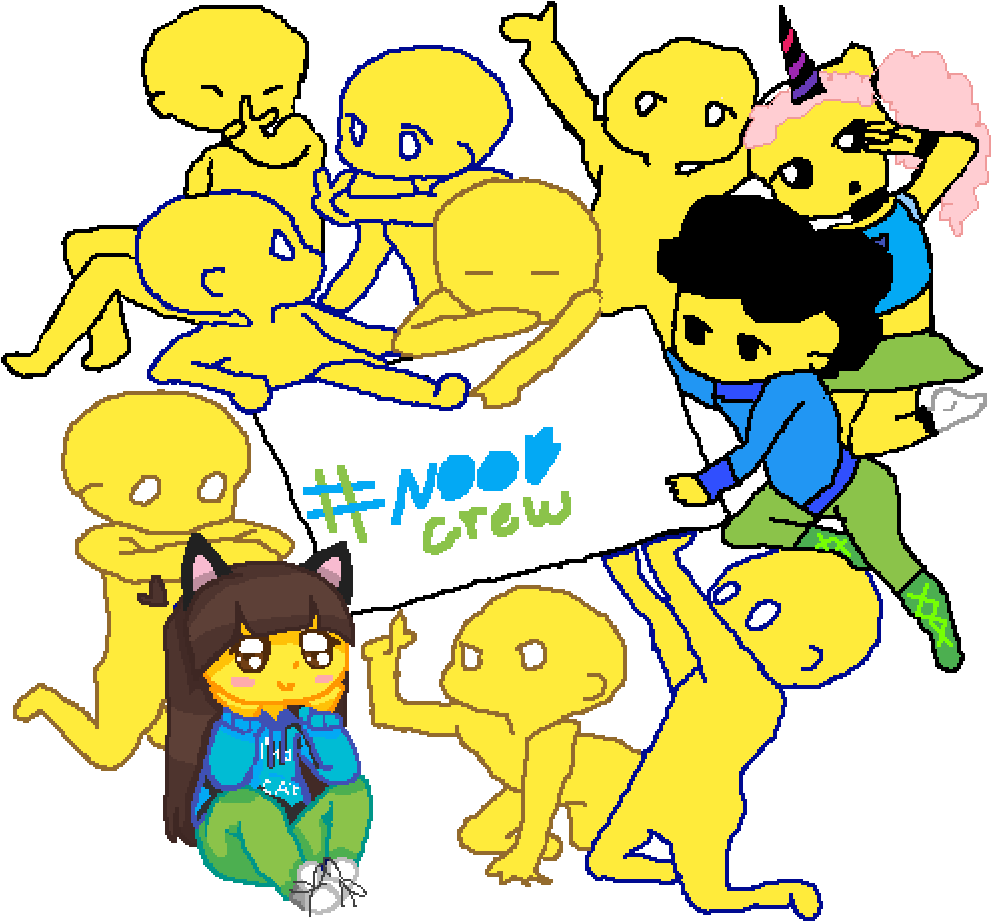 Roblox Noob Crew Celebration PNG