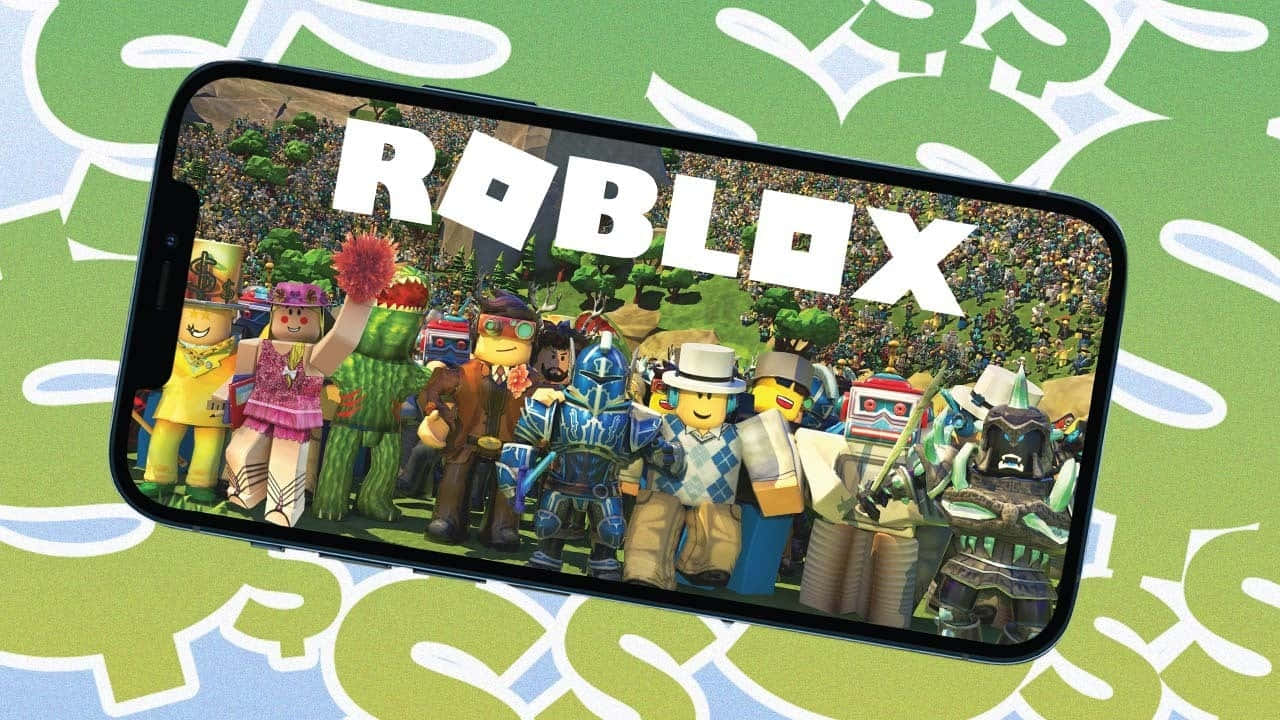 Roblox Avatars On Smartphone With Dollar Signs Picture